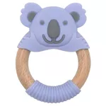 Iinel dentiție Bibipals Teething Ring Koala, Purple and Charcoal