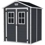 Садовый сарай Keter 56117 Breteuil 6x5, 185x152x226cm, gri inchis