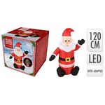 Новогодний декор Promstore 49083 Фигура Дед Мороз надувной LED 120cm, компрессор