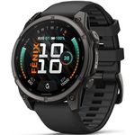 Смарт часы Garmin Fenix 9, 47mm, Carbon DLC, Black Band (010-04762-11)