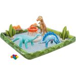 Детская площадка Intex 56132 Centru de joacă gonflabil Jurassic Adventure, 201x201x36cm, până la 81 kg, 2+