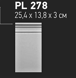 PL 278 ( 25.4 x 13.8 x 3 cm.)