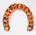 Lanț acrilic plat, 35 cm / chihlimbar