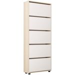 Полка для обуви Mobildor-Lux Leo 70x27x203H cm Sonoma/White