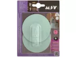 Carlige autoadezive MSV 2buc rotunde 8cm verde, plastic