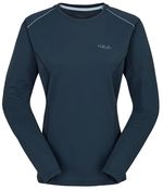 Îmbrăcăminte sport Rab Tricou dame Force LS Tee Tempest Blue 12 (QBL-08-TMB-12)
