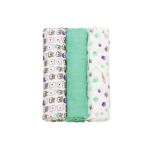 Пелёнки муслиновые Babyono бирюзовые 3 шт