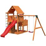 Teren de joacă Fungoo BIG LEADER MOVE RED teak painted