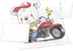 Lenjerie de pat pentru copii PernaMea Set lenjerie 3 piese Premium Moto (PM.100469/6)