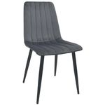 Стул Deco DC-90P N21 Catifea Dark Grey+Black Legs