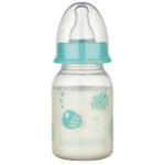 ”Baby-Nova” Biberon din silicon cu gât standart, 130 ml., debit mediu, fără BPA, 1 buc./cutie de carton (46010)
