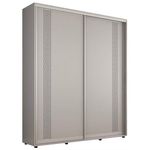 Шкаф Mobildor-Lux Compact uși glisante PAL cu ornament grecesc (220x45x230H cm) Grey