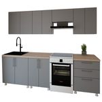 Mobilă pentru bucatarie Smartex (30071) K2 260сm Grafit