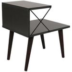 Noptieră Trendy Cruce Antracit, 50x55x40cm (GTR001525)