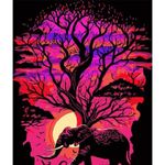 Картина по номерам Strateg 58068 Elefant in safari 30x40cm (fundal negru)