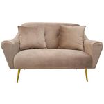 Canapea Deco GLORIOSA(2 locuri) Beige MS01-36+Gold Leg