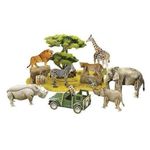 Set de construcție Cubik Fun DS0972h 3D Puzzle AFRICAN WILDLIFE