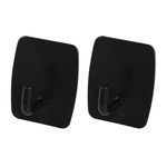 Вешалка для ванной Bisk 08585 Set cuere patrate (2buc.) STYLE, negru mat