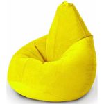 Кресло-мешок BeanBag BM5851, Кресло Груша из велюра Standart, с двойным чехлом, XL, Жёлтый