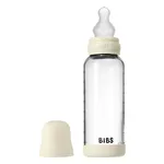 Поильник BIBS 50201216 Biberon din sticla anticolici Ivory cu tetina din silicon 3+ luni, 240ml