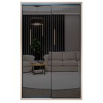 Шкаф Bayro Parma Graphite 1400x2250x600 серый камень, купе