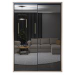 Dulap Bayro Murano 1600x2300x600 серый камень, купе