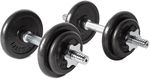 Ganteră PX Sport 10243 Set gantera reglabila 20kg, Black Painted Dumbbell, WS-108
