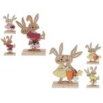 Декор Promstore 49573 Настольный сувенир Пара кроликов 17см, из дерева