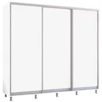 Dulap Mobildor-Lux Aron uși glisante din PAL (250x60x200H cm) Alb Brilliant