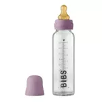 Biberon din sticla BIBS Mauve (0+) 225 ml