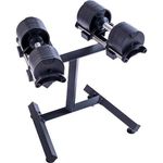 Гантель LivePro 41152 Set gantere adjustable Dumbbells With Rack 20kg, LP8006/20/BK