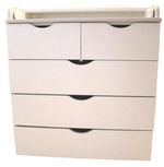 Комод-пеленатор PernaMea HappyBaby Pro (5sert) 800x1030 DSP alb (118153-B)