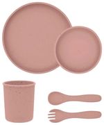 Посуда для кормления Kikka Boo 31302050045 Set de hranire din silicon Platinum Blush