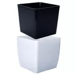 Ghiveci pentru flori Aleana 115083 Cvadro 16x16x15.5 cm, beton gri deschis