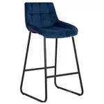 Барный стул Nowystyl Nicole CFS Hoker LB black (BOX-2) PL 12 темно-синий