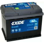 Автомобильный аккумулятор Exide EXCELL 12V 62Ah 540EN 242x175x190 -/+ (EB620)