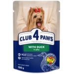Hrană pentru animale de companie CLUB 4 PAWS 24392448 Plic caini in jeleu rata 24x100g
