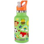 Cană cu pai Skip Hop 9R127010 din otel cu autocolante G Verde