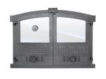Дверца чугунная со стеклом двустворчатая с термометром GREECE 4