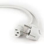 Power Cord PC-220V  1.8m Euro Plug WHITE, VDE approval, Cablexpert, PC-186W-VDE