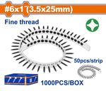 Set de tubulare, bite, duze Wadfow WXS2512C Set suruburi 3.5x25mm pe banda pentru metal (1000buc)