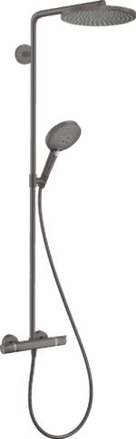 Душевая система hansgrohe Raindance Select S Showerpipe 240 1jet PowderRain с термостатом, Brushed Black Chrome