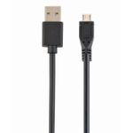 Cable Micro USB2.0,  Micro B - AM, 1.0 m   Double side AM, Black, Cablexpert, CC-mUSB2D-1M