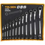 Cheie fixă Tolsen Set de 12 chei inelare duble Cr-V (15170)
