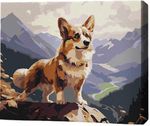 Tablou pe numere BrushMe RMG0003FC 30x40сm (fără cutie) Corgi curajos