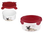 Container pentru hrana Lucky Pet 0.55l, caini, bordo