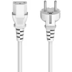 Cablu IT Hama 223291 Mains Cable For Iec Appliances, 3-Pole With Earthed Contact Plug, 5 M, White