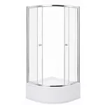 Душевая кабина MPN 8140E, 800X800X1940mm, cada inalta, forma rotunda, sticla transparenta