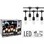 Гирлянда Promstore 36695 Ghirlanda de exterior Party Lights 20 LED alb cald, 12.5 m, negru