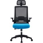 Офисное кресло CUSTÓ Santander, negru - albastru
